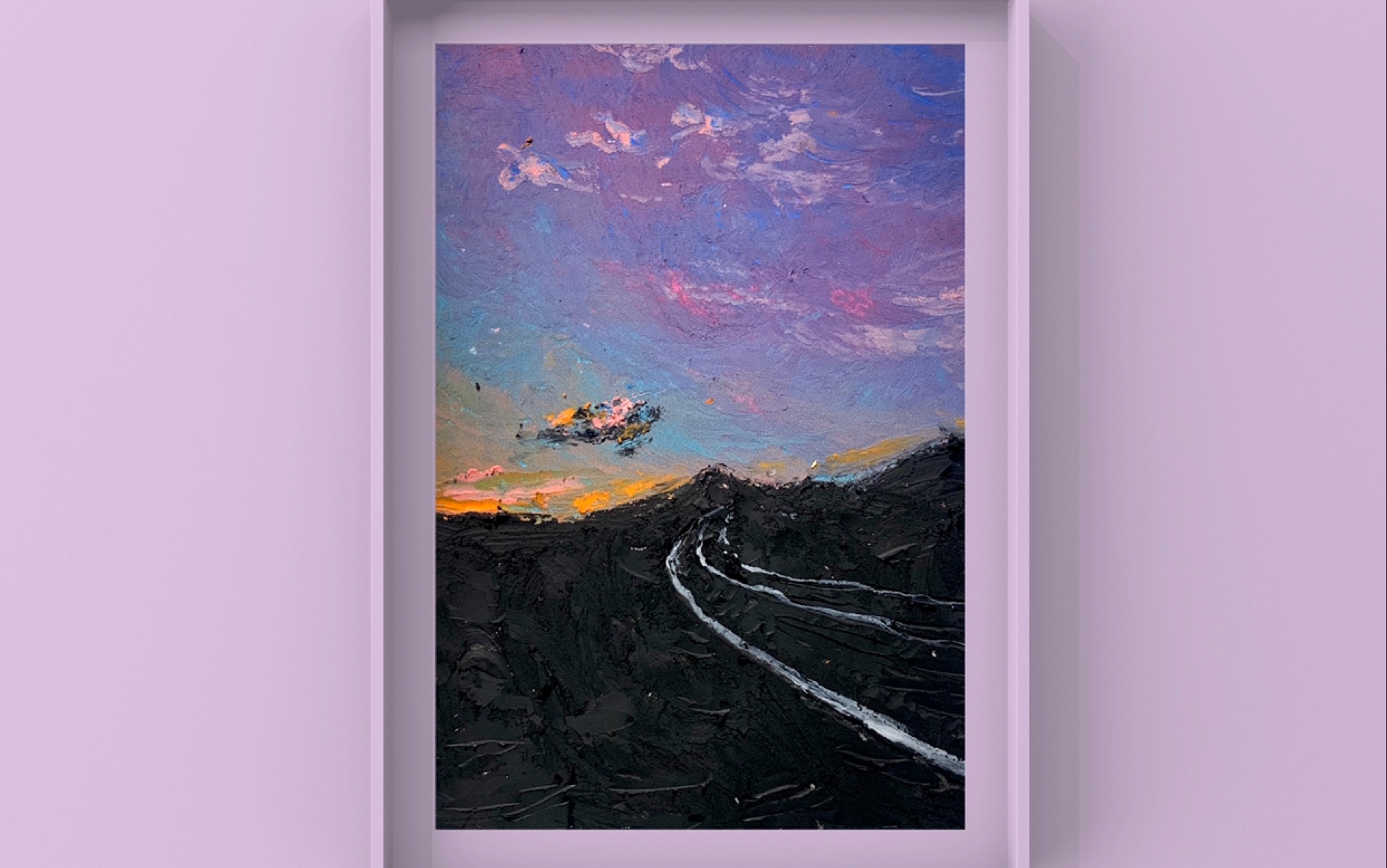 活动作品油画棒小白教程渐变天空5分钟速涂