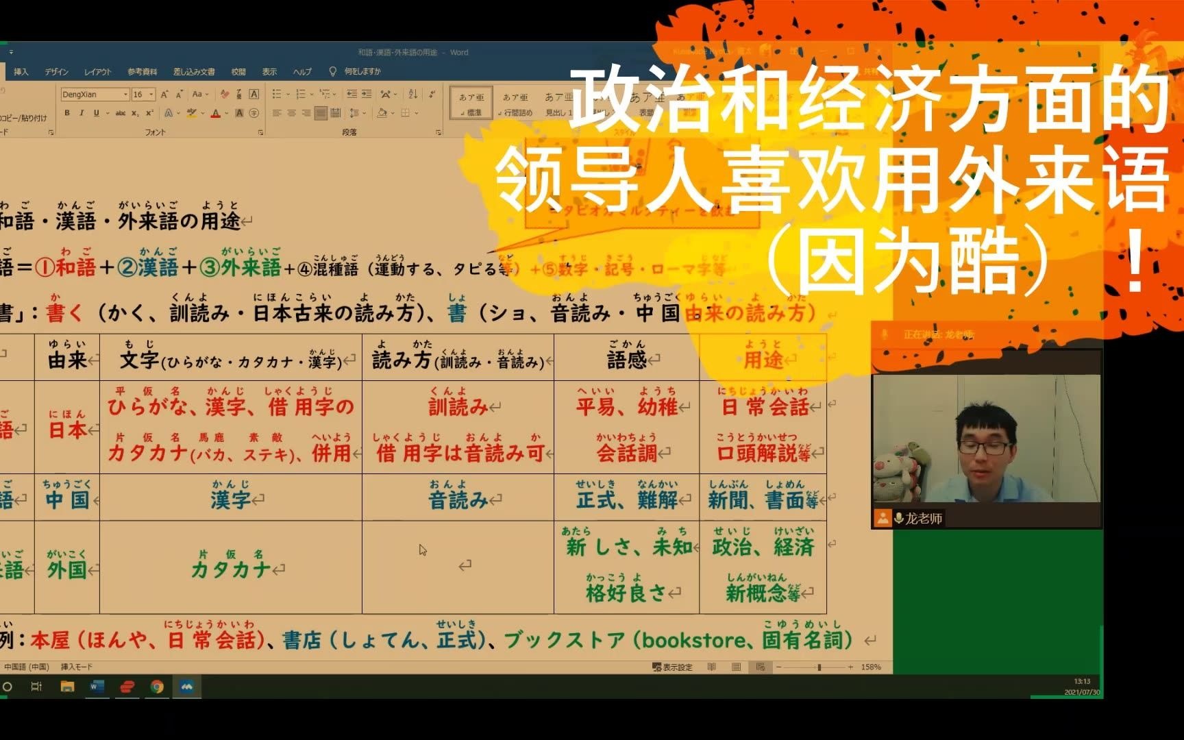 清华外教日语课程＂和语、汉语与外来语的用途＂ (中文版)哔哩哔哩bilibili