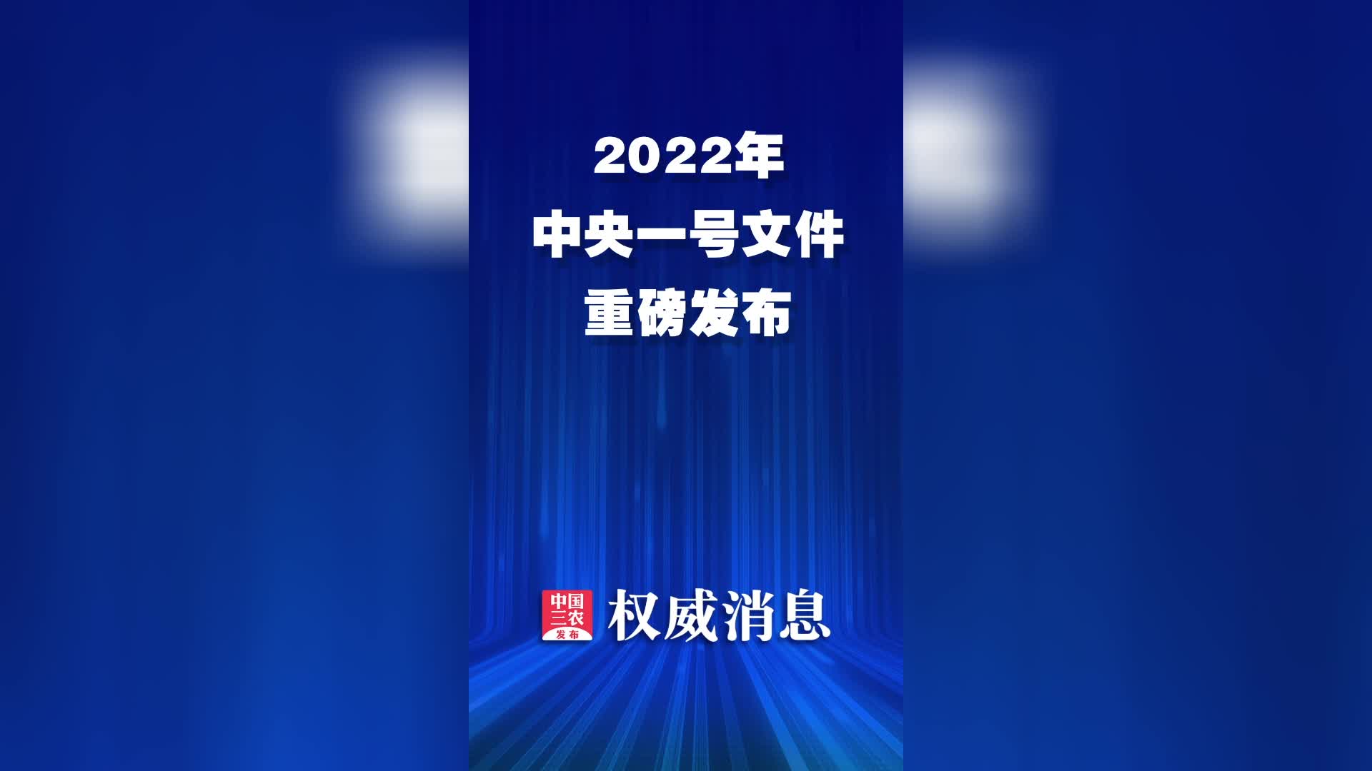 中共中央国务院关于做好2022年全面推进乡村振兴重点工作的意见