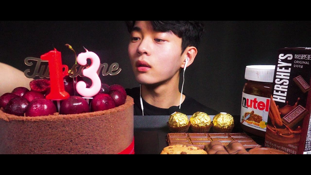 【chan sori】一起过生日,各种巧克力甜点『chan sori』吃播79甜点