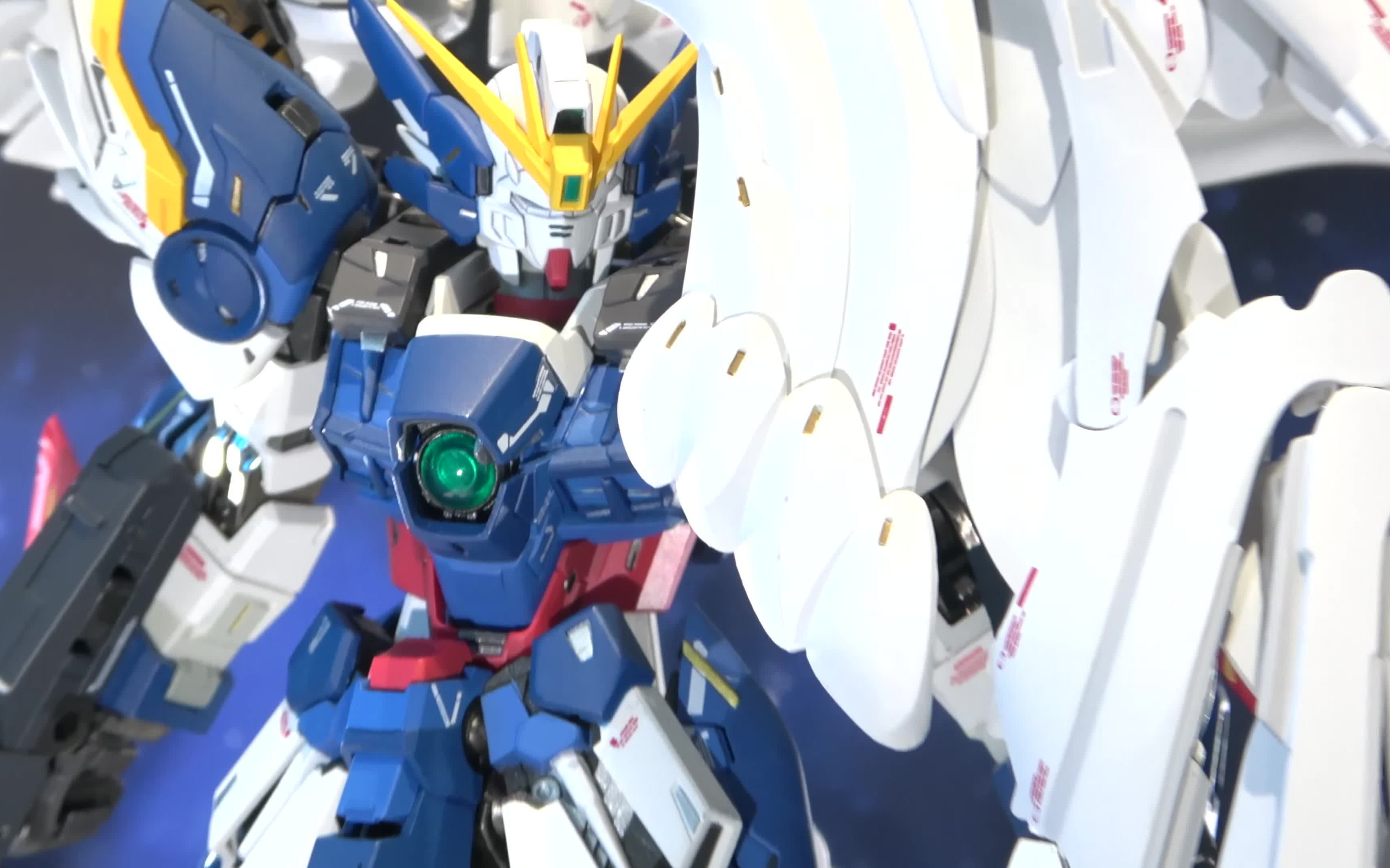 【4k实拍】万代gffmc fix飞翼高达零式 掉毛天使ew 重涂gundam fix