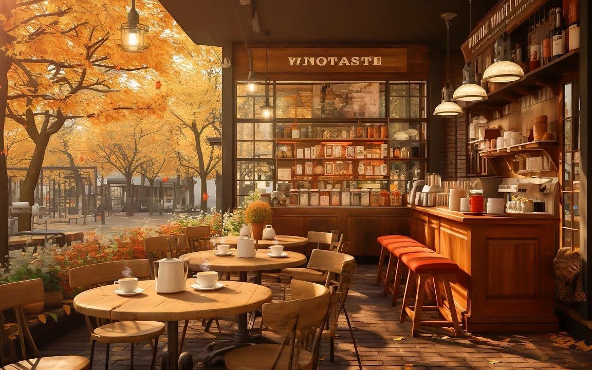 【白噪音】8小时丨英国伦敦的户外咖啡馆丨放松的钢琴音乐