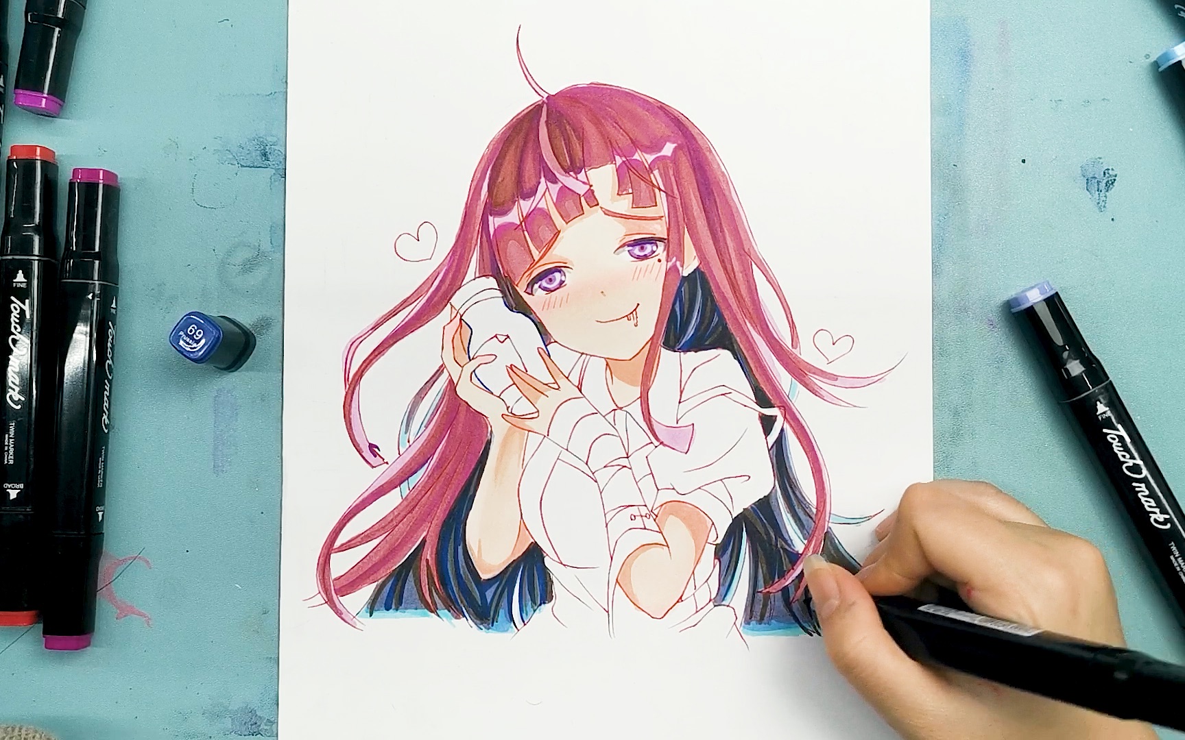 【弹丸论破-罪木蜜柑】愛して愛して愛して-马克笔教程