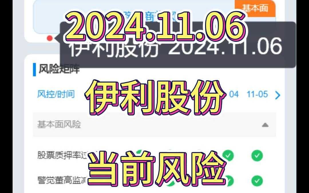 11月6日 伊利股份有什么风险呢?哔哩哔哩bilibili