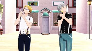 偶像梦幻祭MMD】hello/how are you【瀬名泉＆遊木真】_哔哩哔哩_bilibili
