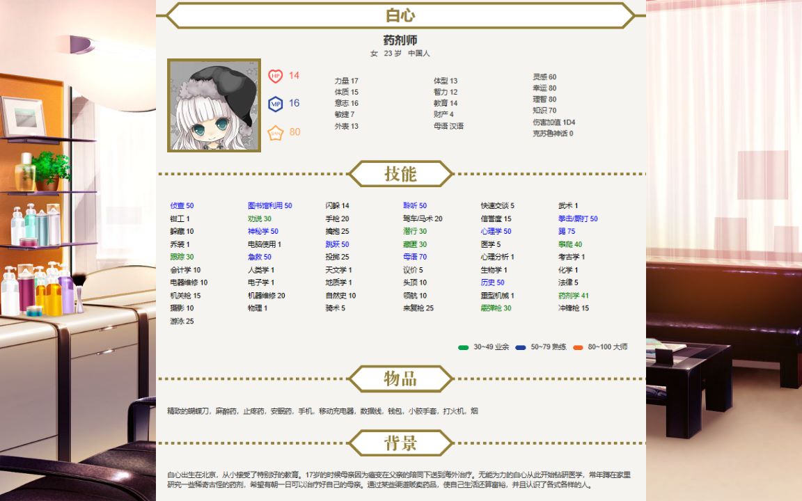 【trpg-coc跑团】白心dream(0)|特别特别水的车卡篇