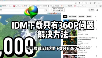 IDM下载只有360P的解决方法