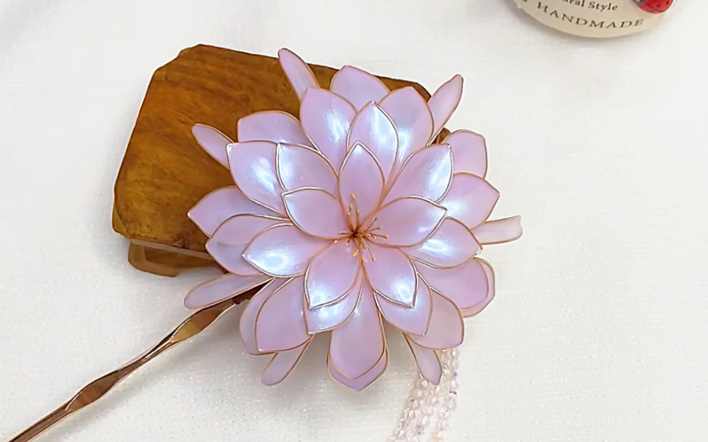 手作造花液昙花发簪