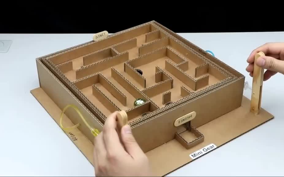 纸盒迷宫制作方法图片图片