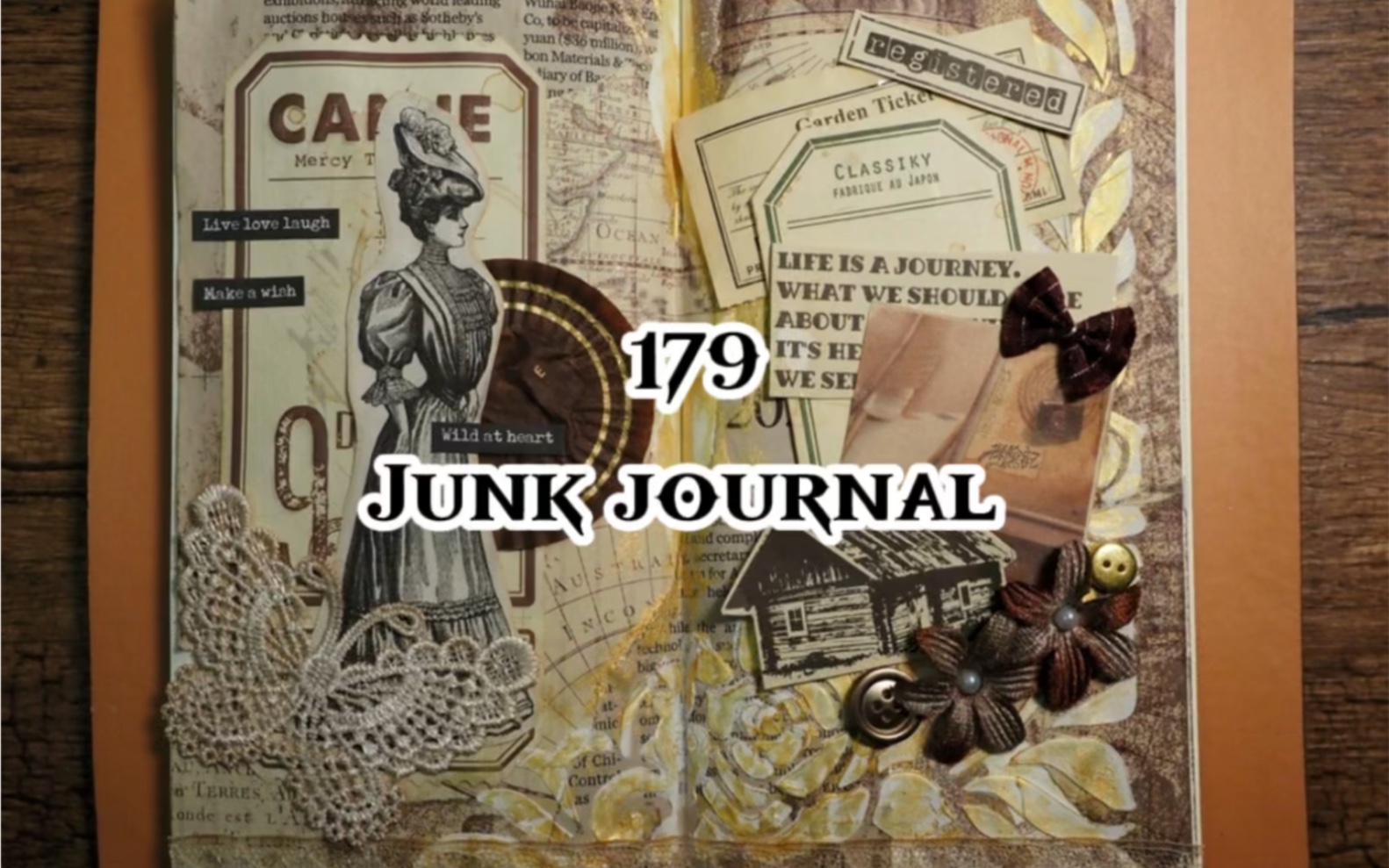 179期junk journal |复古手帐#艺术垃圾杂志#手帐拼贴#助眠哔哩哔哩bilibili