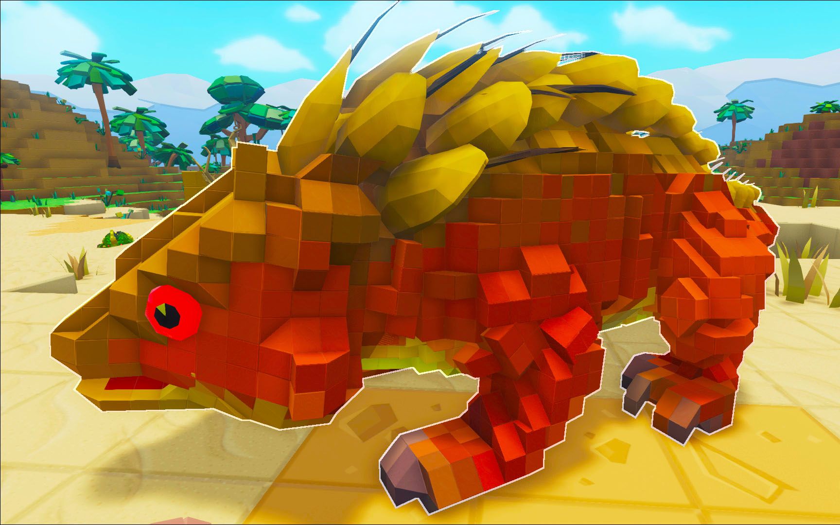 《方舟方块世界》驯服棘蜥,新生物找了半天