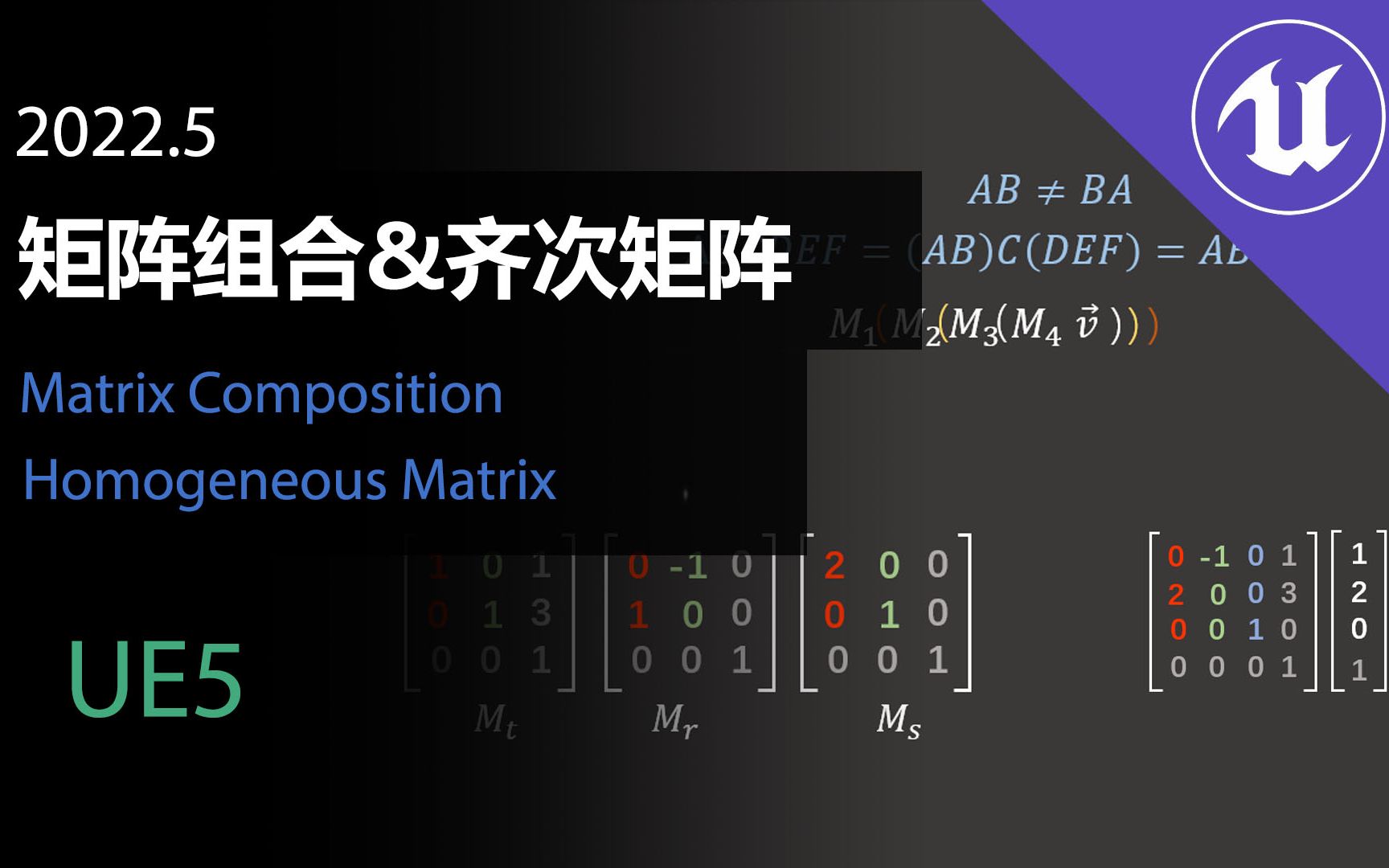 3D数学基础:矩阵组合&齐次矩阵哔哩哔哩bilibili