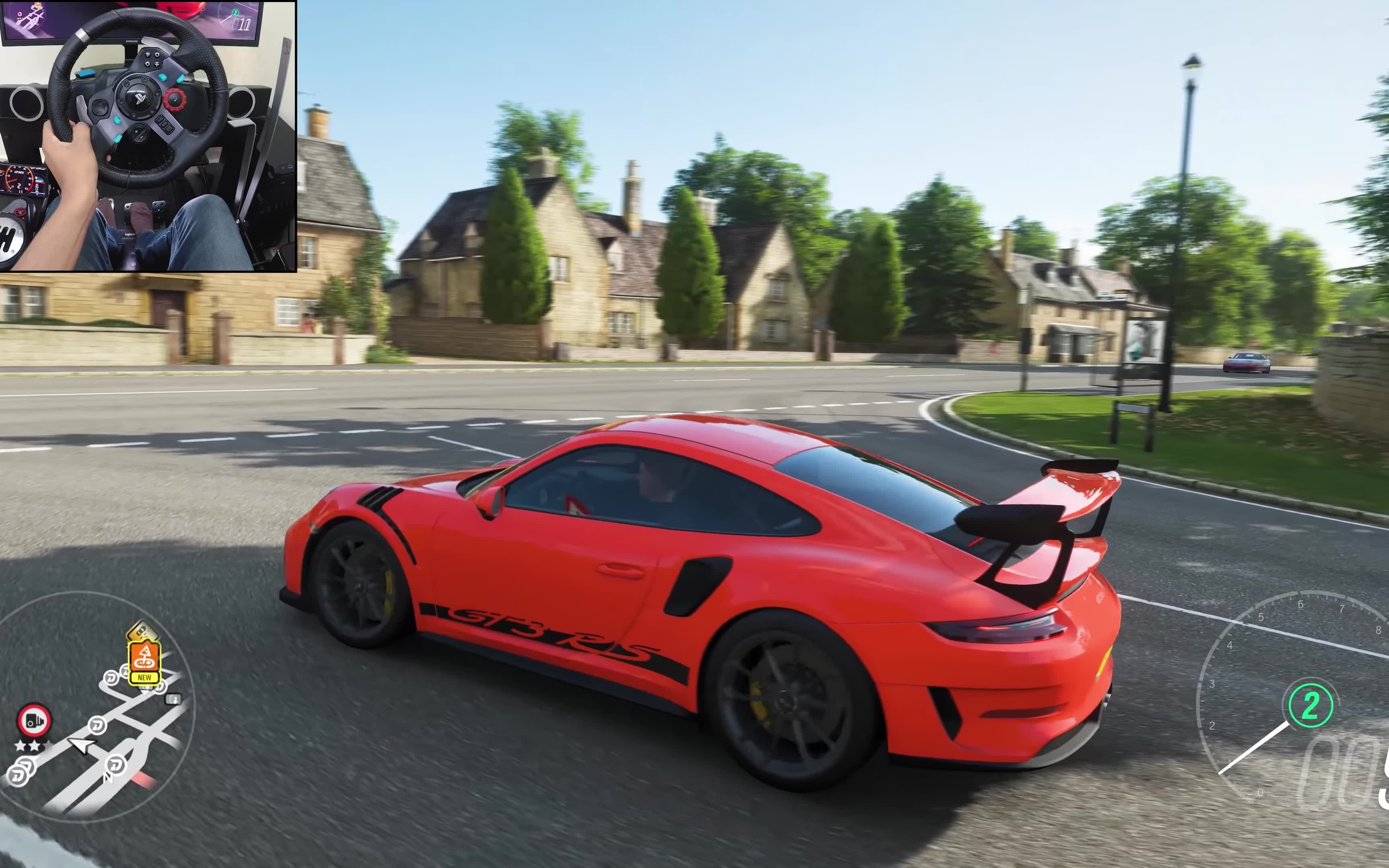 2019款保时捷gt3rs极限竞速地平线4罗技g29试驾