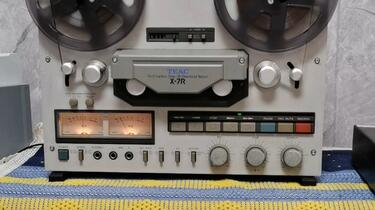 TEAC X-7R开盘机，4轨6磁头立体声，可以双向录放，节省磁带又