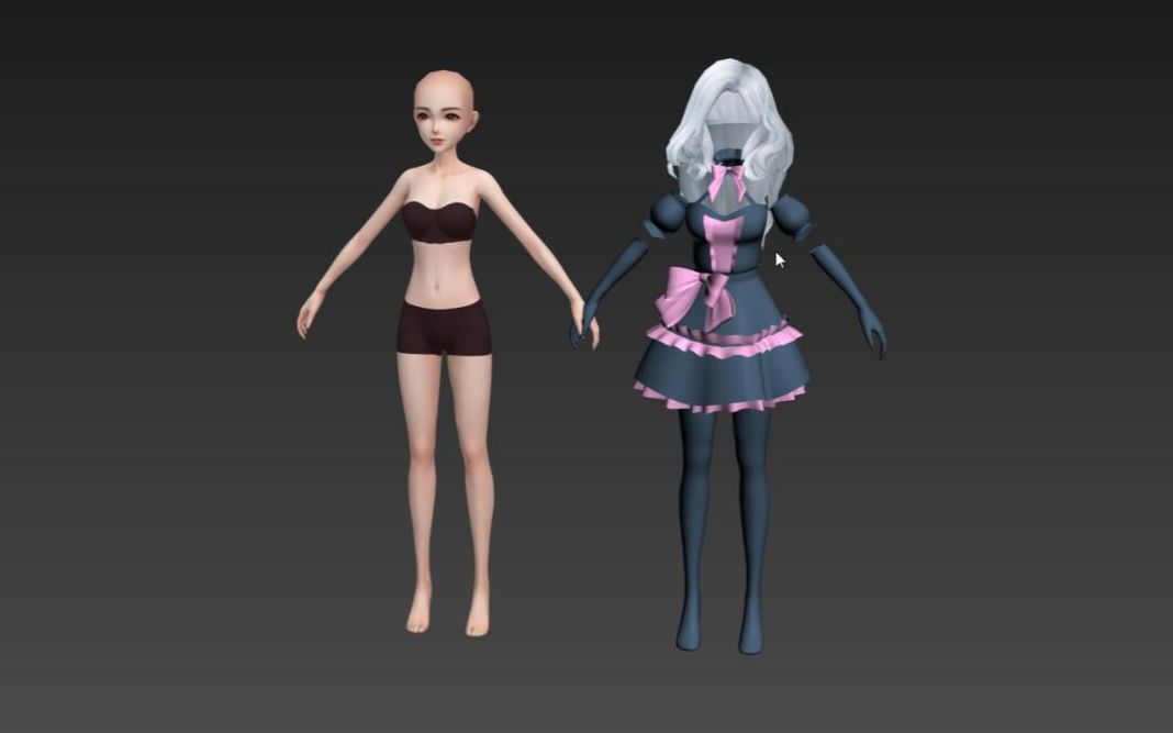 zbrush次世代女性角色人物制造裙子制作经验之谈