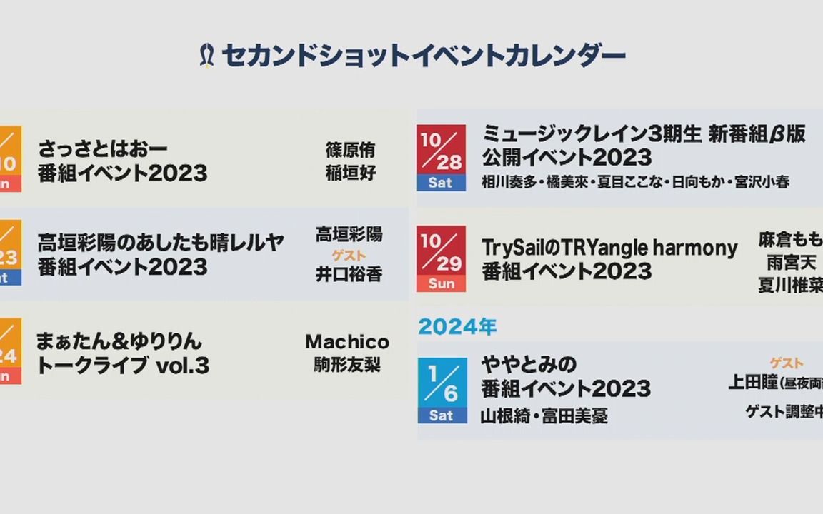 セカンドショットナイト 水曜 2145 あずえりr 2200-戸松遥のココロ