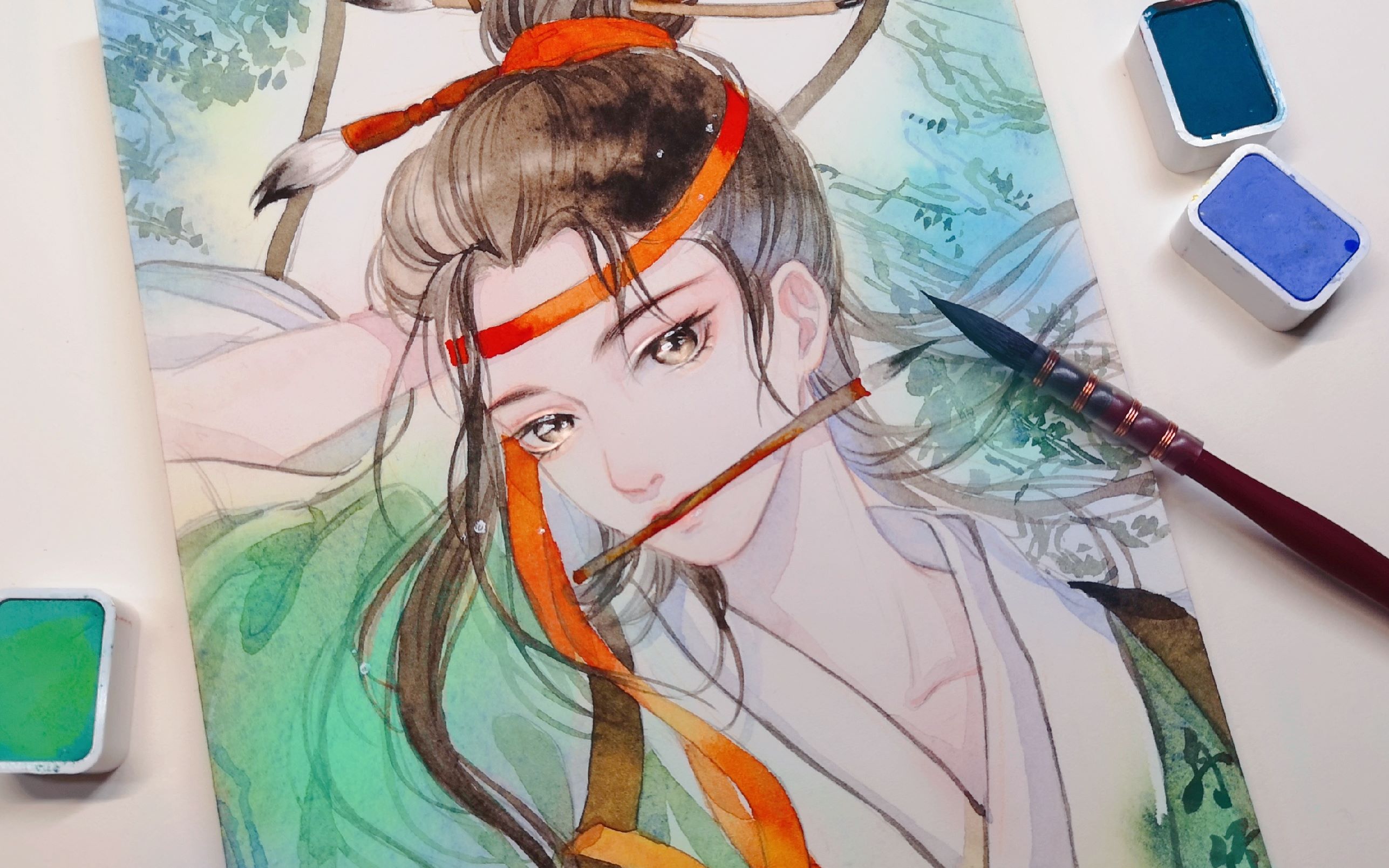 【水彩】听说摸了就会有沈周!