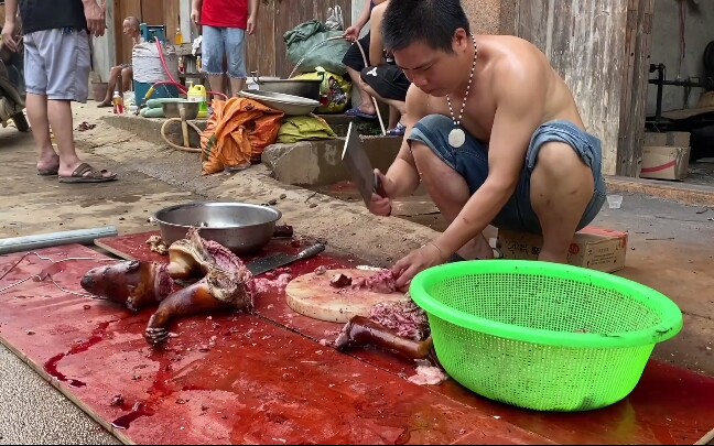 [图]广西玉林夏至狗肉节，家家户户杀狗，爱狗人士勿进