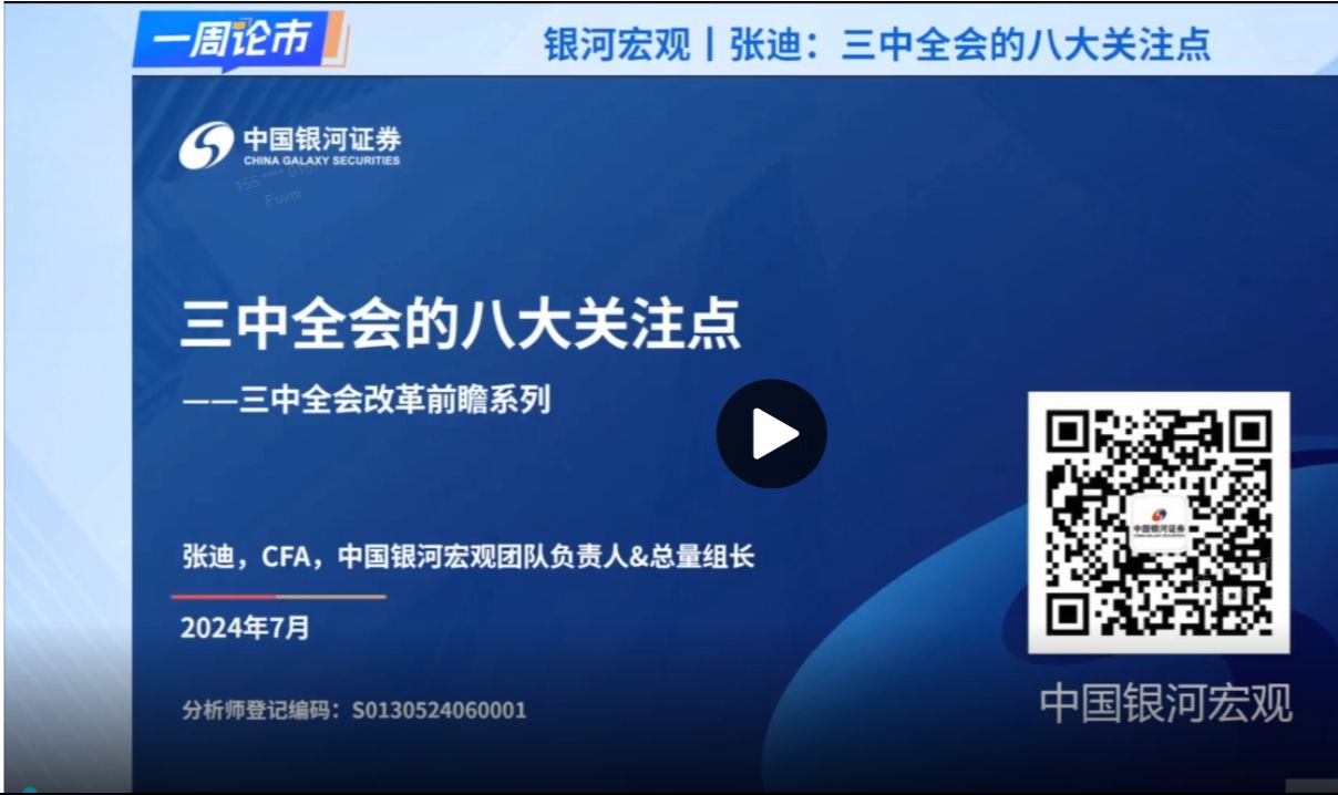 【一周论市】银河宏观丨张迪:三中全会的八大关注点哔哩哔哩bilibili