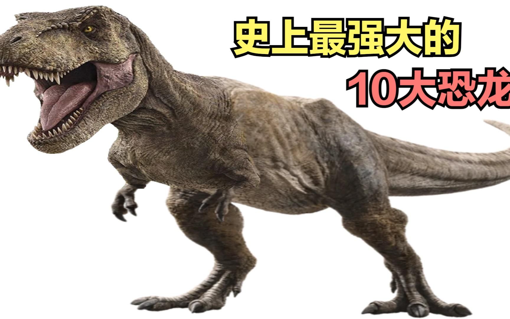 有史以来最强大的 10 种恐龙,鲨齿龙和霸王龙相比较,谁更厉害?