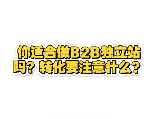 你适合做B2B独立站吗?转化要注意什么?哔哩哔哩bilibili