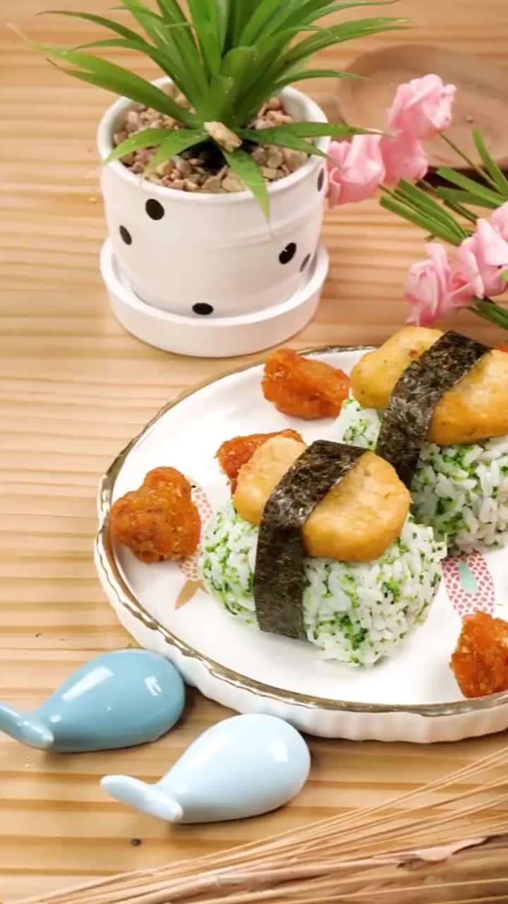 田园炸鸡饭团,上班便携哦!