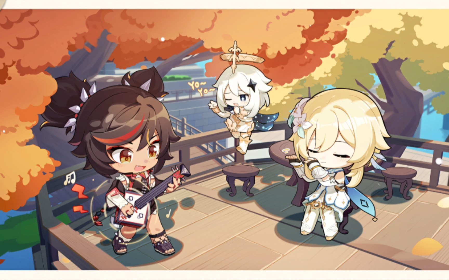 原神 世界树 留影叙佳期 旅途生辰 辛焱 空与荧