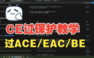 CE过保护教学：完美过EAC/BE/ACE等等保护手把手指导课后