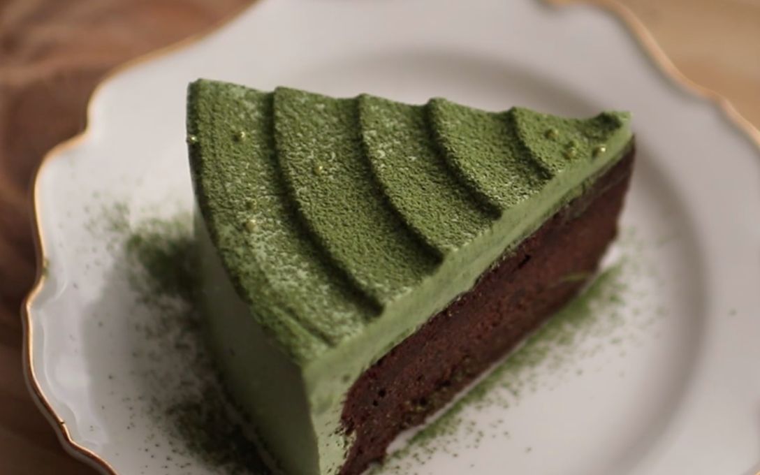 中字搬运让抹茶控爱不释手的抹茶巧克力蛋糕vanvancake