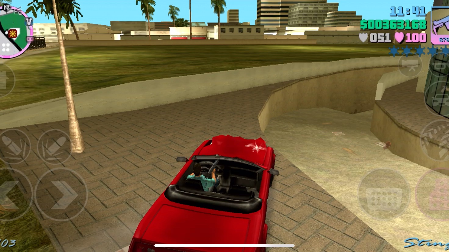 gta罪恶都市十周年纪念版移动版阳光车进出口车库任务part 3 stinger