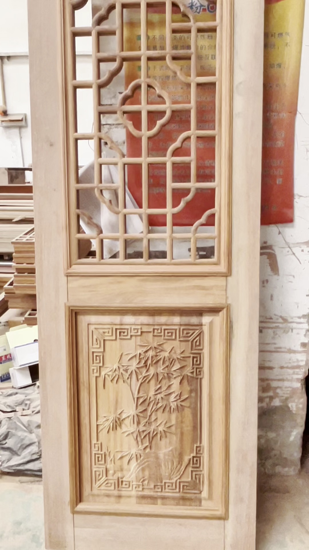 实木花格木门及雕花展示