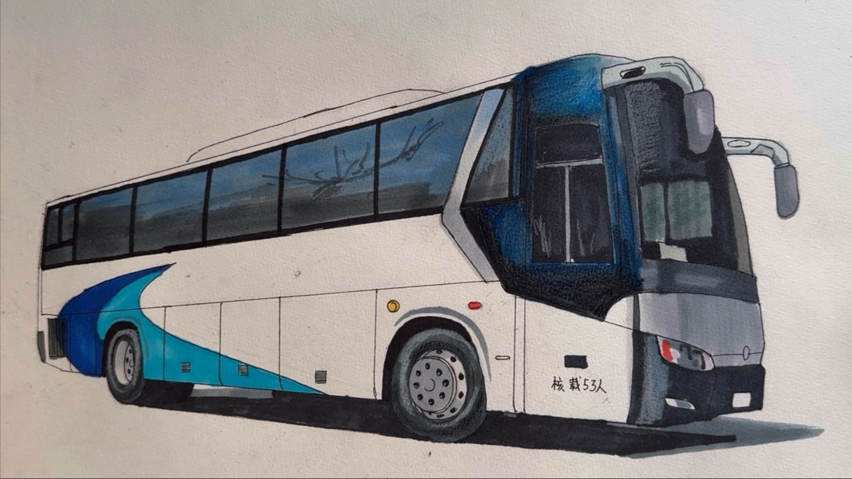 画一台厦门金旅客车 经典车型 你见过吗