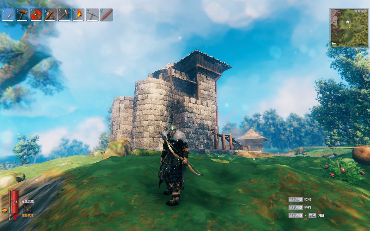 valheim英灵神殿这才是我的城堡,没有用任何插件,错缝搭接带旋转楼梯