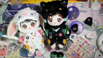 博肖｜百香岛studio  20厘米娃衣：黑豹&白兔套装 开箱&试穿视频