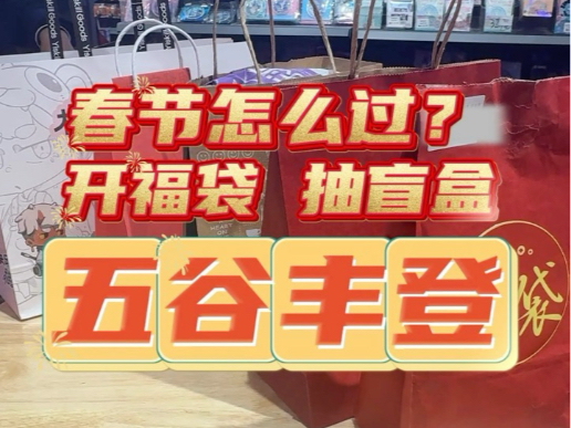 二次元怎么过年?新年逛谷店、买福袋、抽盲盒,这叫什么?这叫“五谷丰登”!春节吃谷vlog~哔哩哔哩bilibili