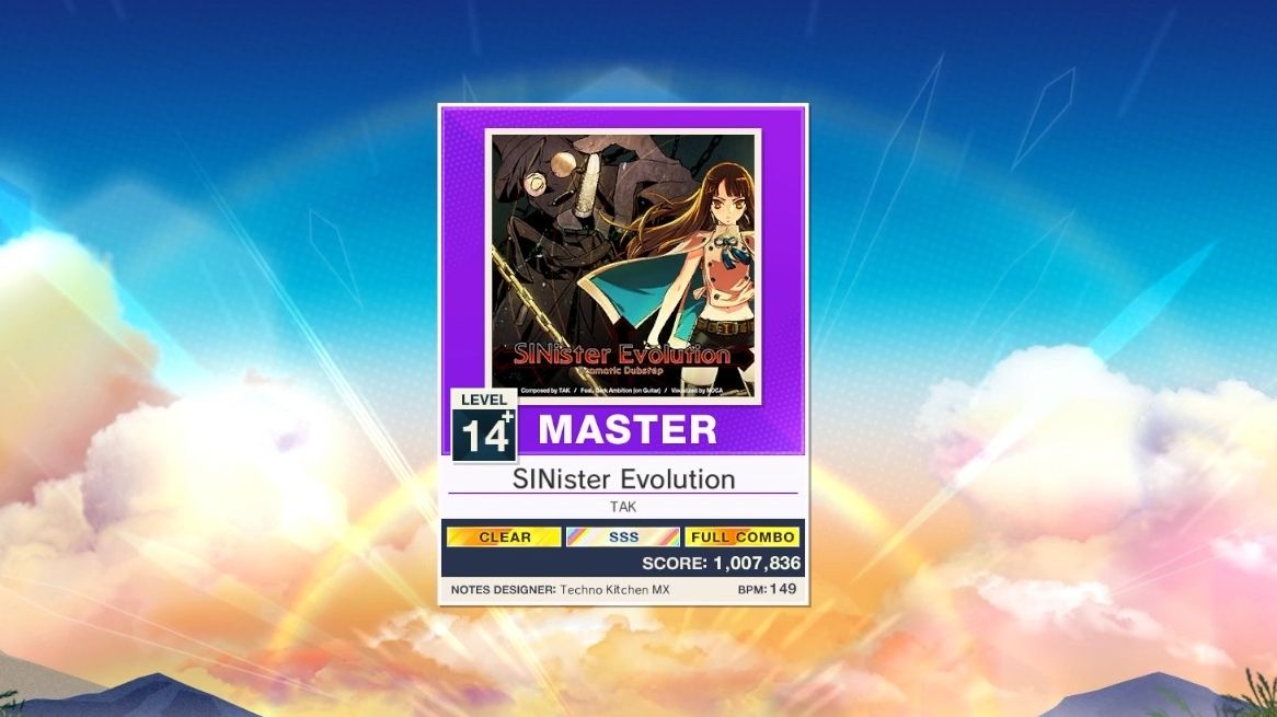 【chunithm】sinister evolution master 14  2-1 sss