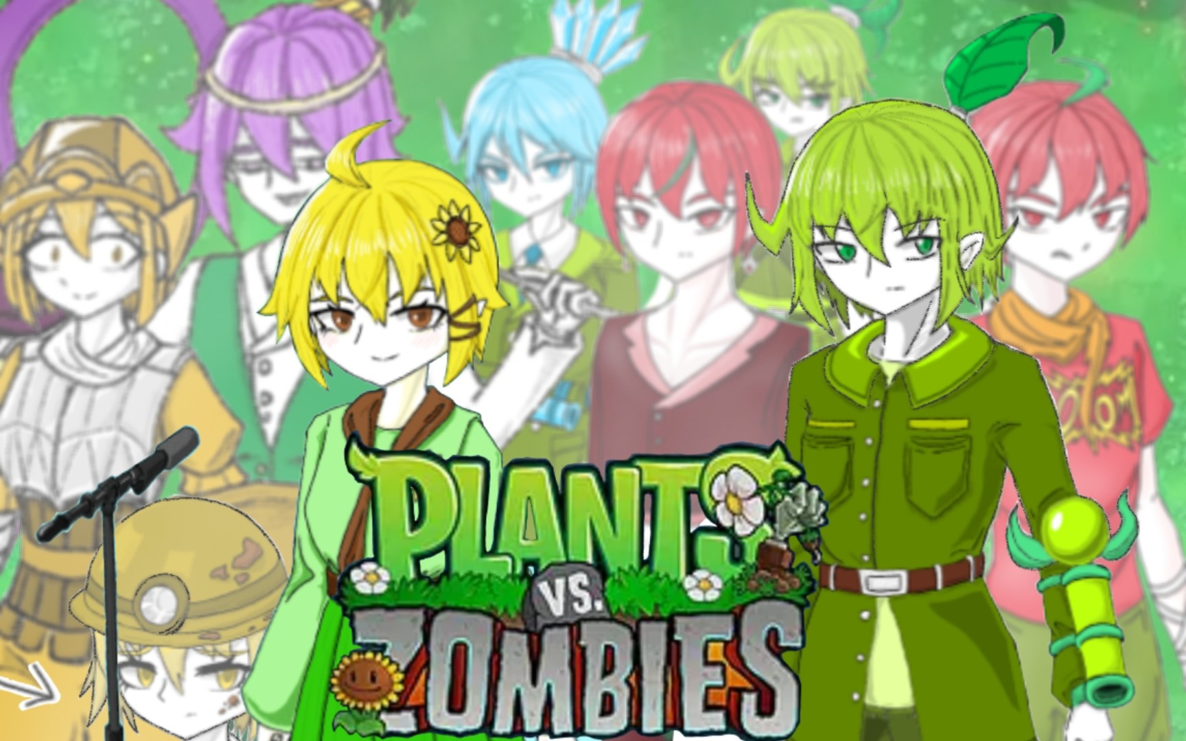 我翻烂了植物图鉴,只为这期视频一一[pvz拟人-白天前院]