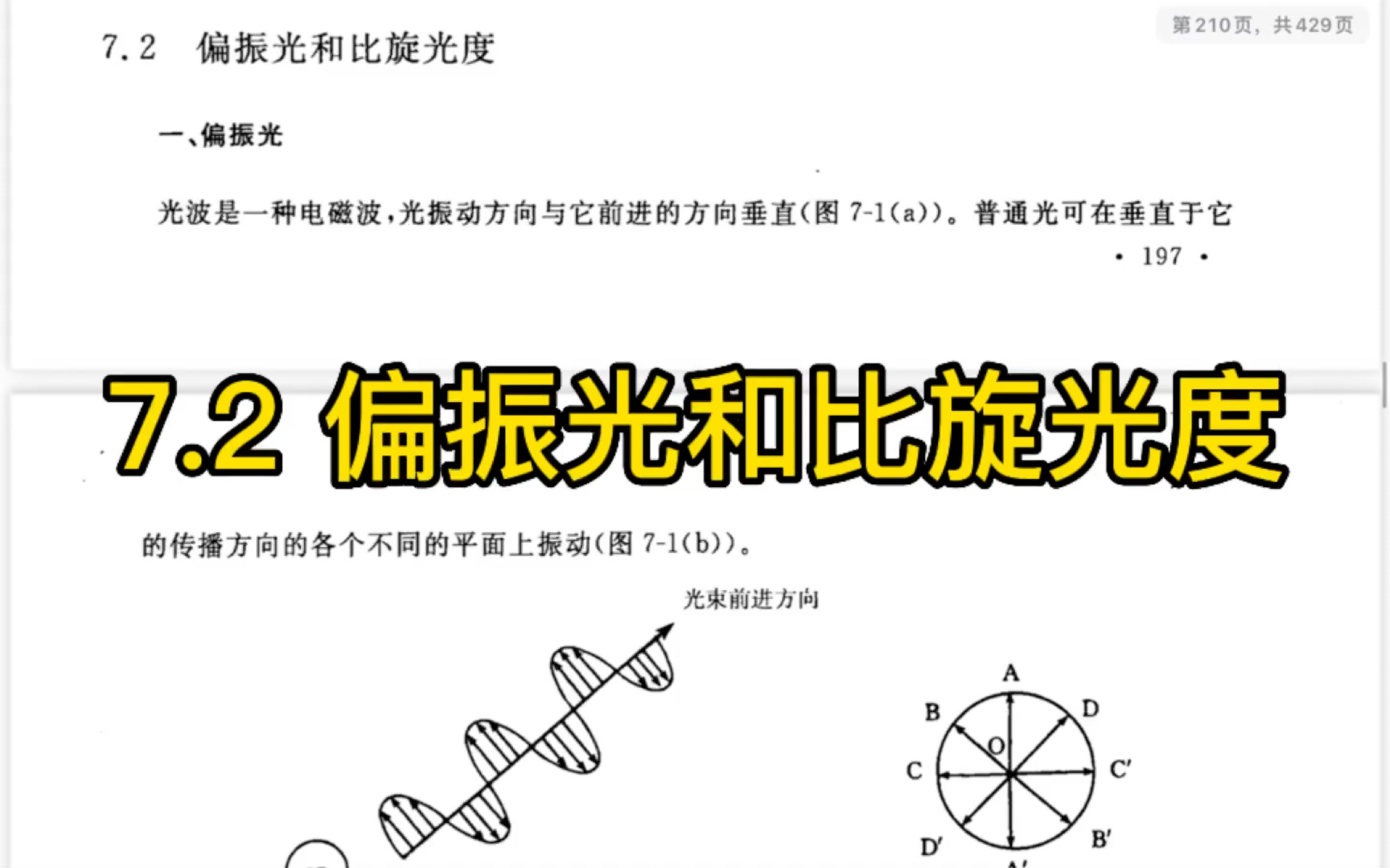 王积涛有机化学教材学习 7.2 偏振光和比旋光度哔哩哔哩bilibili