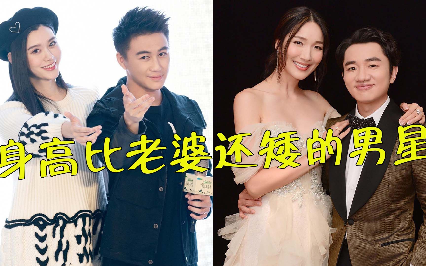 [图]身高比老婆还矮的男星，王祖蓝李亚男相差17厘米，何猷君踮脚都不及奚梦瑶高