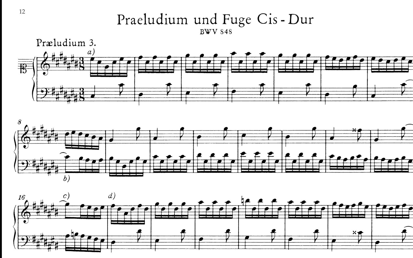 【钢琴演奏】 bwv 848 升c大调前奏曲 平均律第一册
