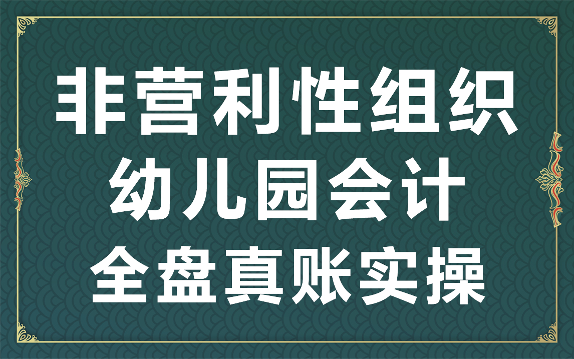 [图]非营利组织（幼儿园）全盘真账实操