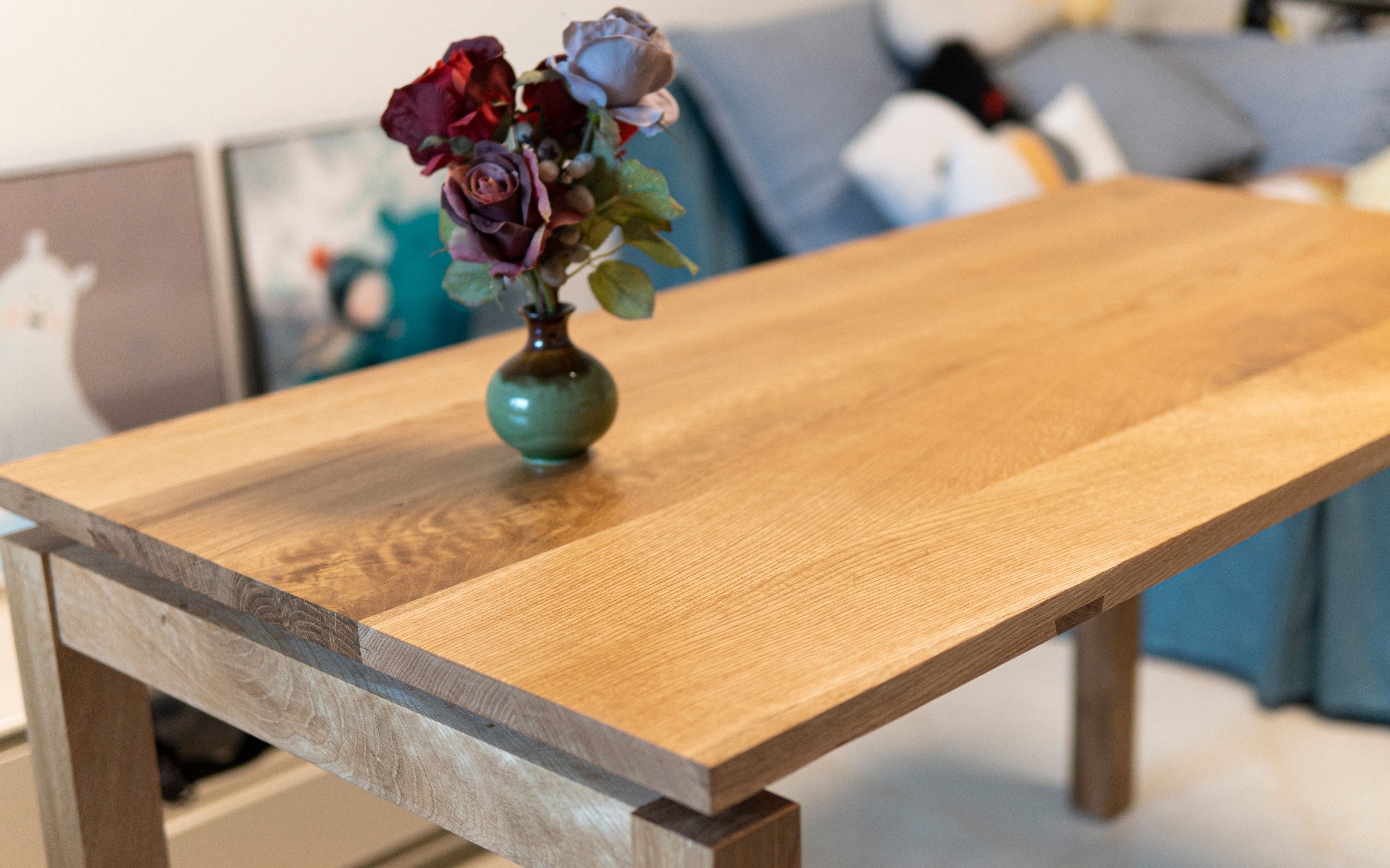 给自己做一张白橡木悬浮桌