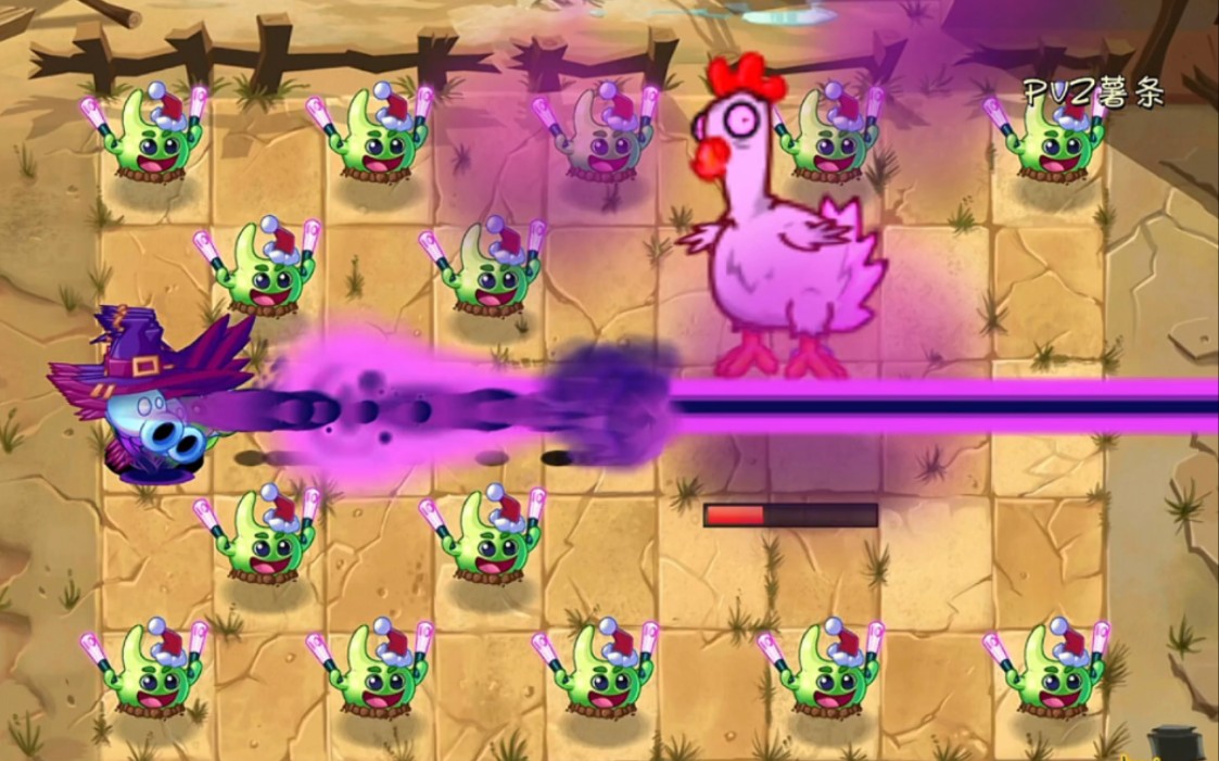 各种满阶植物各50株 vs 一只688888血僵尸鸡.