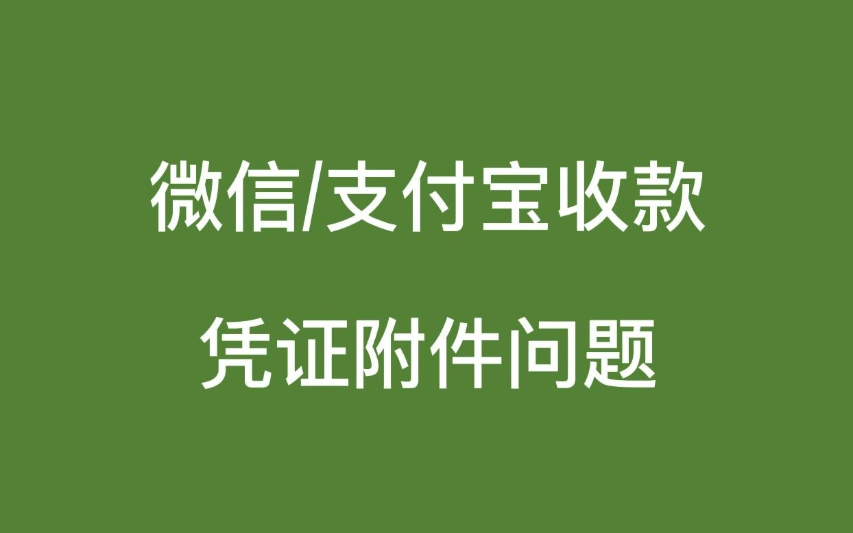 微信/支付宝凭证附件问题哔哩哔哩bilibili