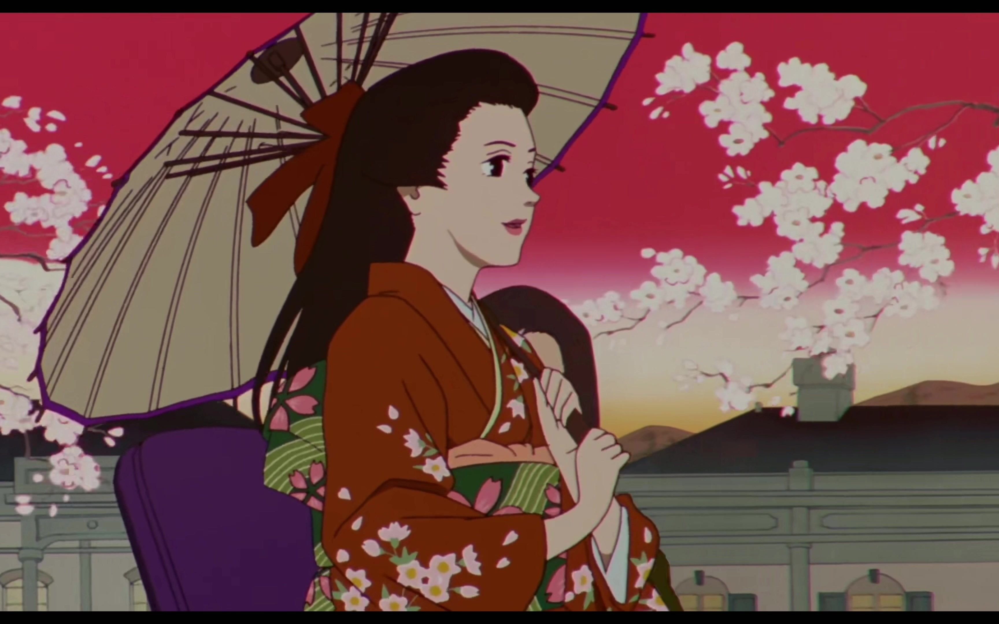 4k我个人认为动画电影里最美的一段浮世绘今敏千年女优