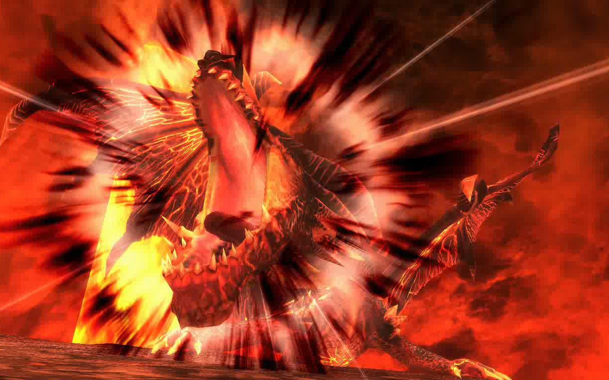 mhfz轰响于焦地劫焰的愤怒红黑龙lv9999惊悚讨伐记录极征任务