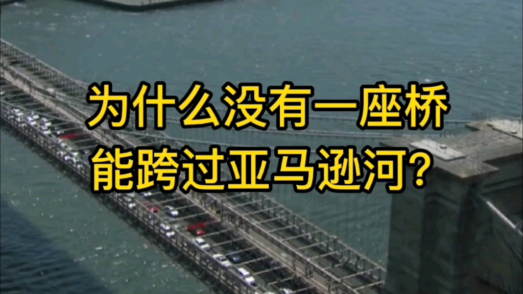 为什么没有一座桥能跨过亚马逊河?亚马逊河比长江流量还大7倍,为什么一座桥都没有呢?因为啊.....哔哩哔哩bilibili