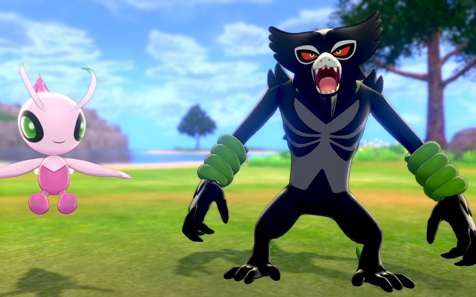 宝可梦剑盾新幻兽萨戮德跟随专属技能演示