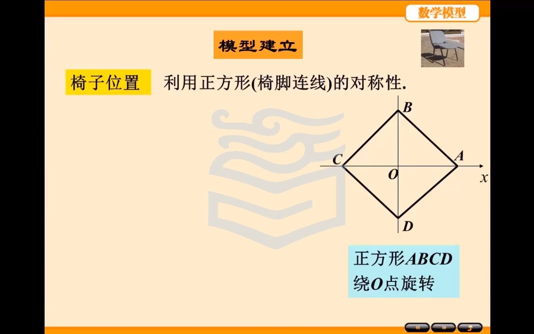 第一章 建立数学模型 1.3椅子能在不平的地面上放稳吗哔哩哔哩bilibili