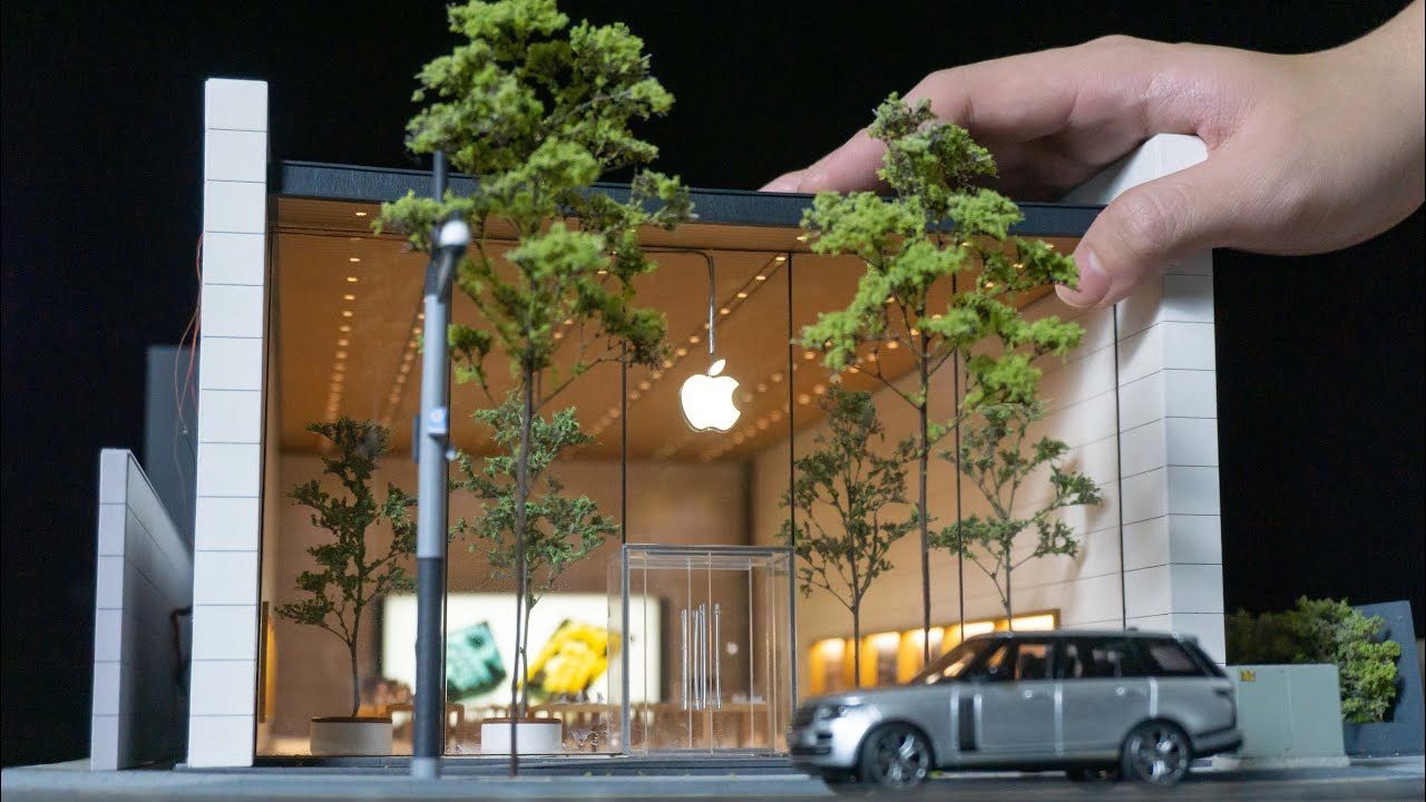 【微缩模型】制作有史以来最详细的 Apple Store 立体模型!1/64 比例哔哩哔哩bilibili